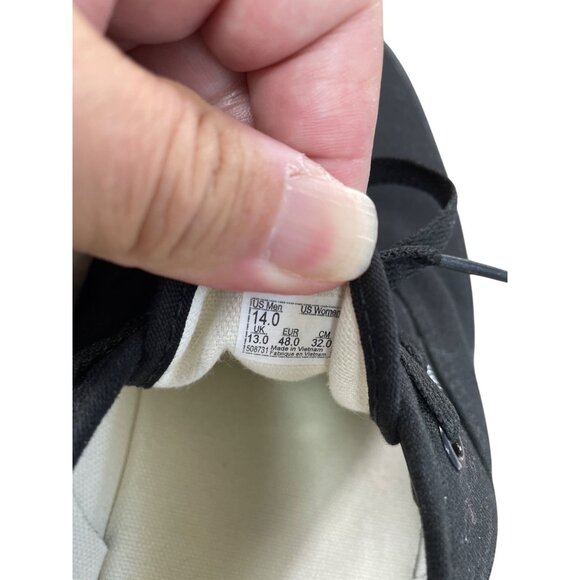 Vans Authentic Low-Top Black Canvas Sneakers Size 14 SKU 8777 - Picture 8 of 14